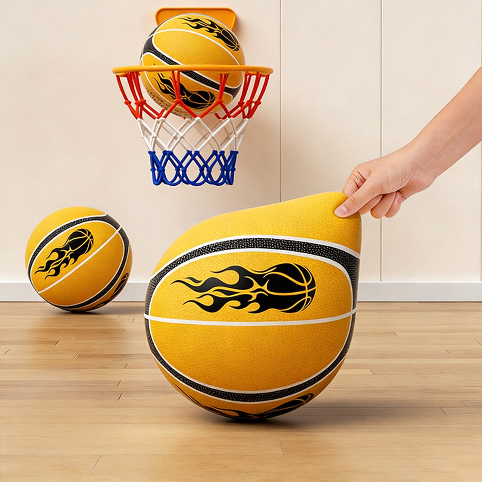 uhnmki Silent Basketball Foam Basketballs Indoor Training No Noise Basketballs Training For Quiet Dribbling Indoor Training For Basketball Lover Size 3/5/7