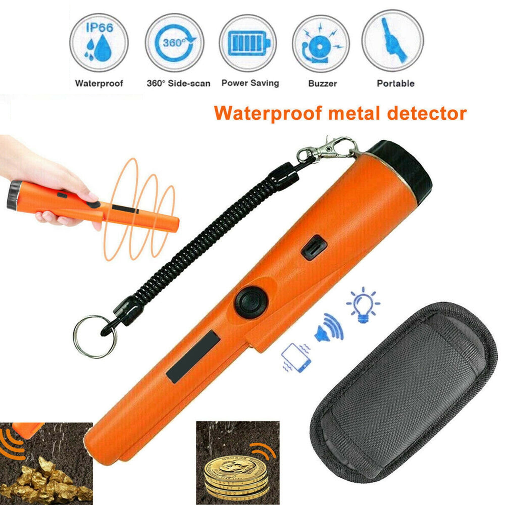 LELINTA Pin pointer Water Resistant Metal Detectors with Holster Treasure Hunting Unearthing