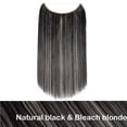 thumbnail image 2 of Transparent Invisible Wire NO Clip in Hair Extensions Straight Wavy Curly Synthetic Hair, 2 of 5