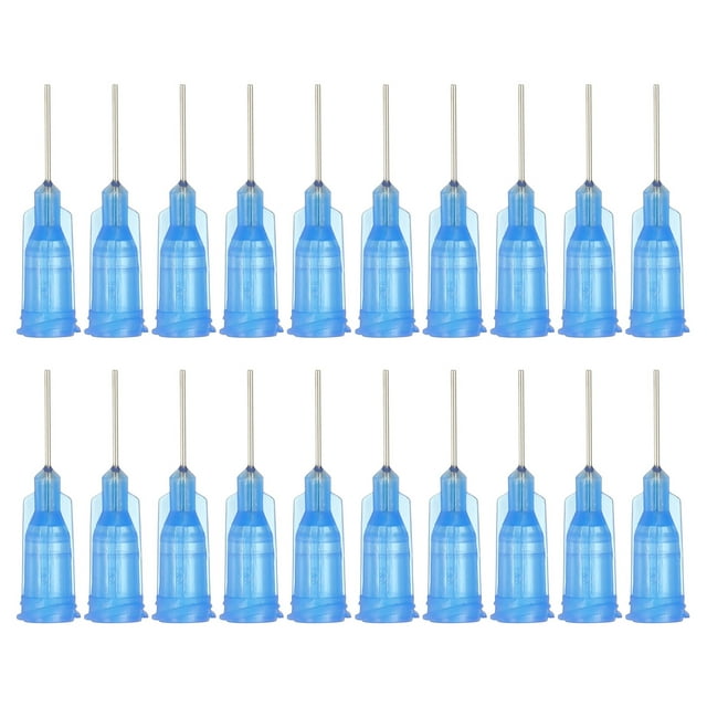 Agujas de dispensación de 22Ga, 102PCS, agujas de dispensación de punta roma de 1/2 pulgada con bloqueo Luer para rellenar tintas líquidas, adhesivos, aceites, azul
