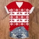 thumbnail image 1 of Puntoco Blusa de manga corta con cuello en V y estampado liso para mujer, estilo casual, para verano, 1 of 3