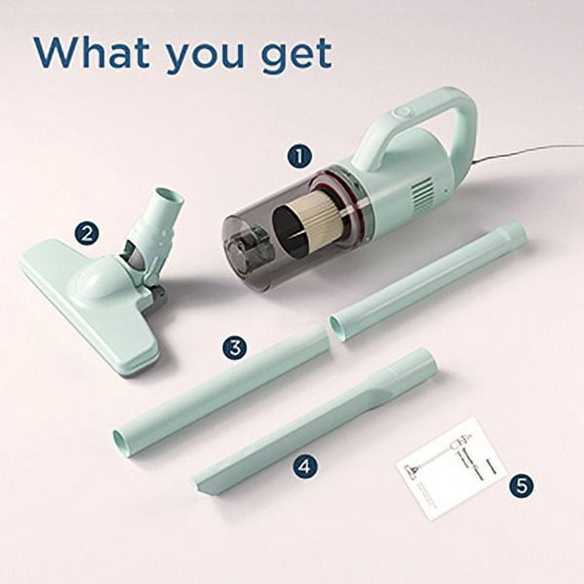 Keromee BX-219 Vacuum Cleaner, 110V-130V, Green with Replacement Crevice Nozzle