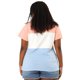 thumbnail image 5 of Plus Size T-shirt for Women Short Sleeve Round Neck Color Block Top, 5 of 7