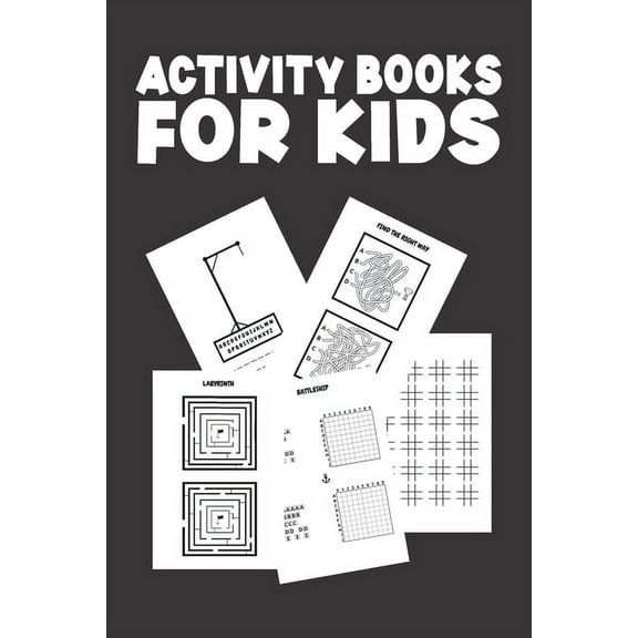 Activity Books for kids: BIG ACTIVITY BOOK with Solutions for kids, Tracing Game, Find the single one, Four in a row, Ti, (Paperback)