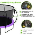 thumbnail image 5 of Jump Into Fun 14FT Trampoline 1400LBS for 8 Kids and Adults, Galvanized Anti-Rust Coating Pumpkin Outdoor Trampolines with Enclosure and Basketball Hoop, Lights, Sprinkler, Gift Family Use, 5 of 7