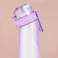 thumbnail image 2 of Botella de agua con sabor a cápsula, 650 ml, aroma de fruta a prueba de fugas con pajita (esmerilada), color morado, 2 of 6