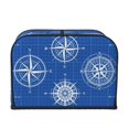 thumbnail image 2 of Xecao Compass Print 4 Slice Toaster Cover with Pockets, Small Appliance Cover, Dust and Fingerprint Protection, Machine Washable, 2 of 7