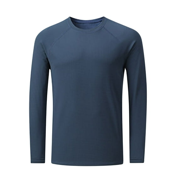 zbxnLI Mens Long Sleeve Shirts Athletic Workout T-Shirts with Thumbholes Lightweight Hiking Running Tees