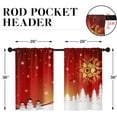 thumbnail image 2 of Christmas Gold Snowflakes Kitchen Curtains Winter Window Curtains Over Sink Set of 2, Cute Snowman TreesRod Pocket Short Tier Curtains for Kitchen, Christmas Small Kitchen Decor (26x36 Inch), 2 of 6