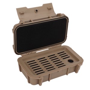 ABS Boîte à outils de stockage en plastique, étanche double couche résistant à l'usure Étanche cas d'outil dur résistant à un impact durable pour le camping Double boîte imperméable, couleur de la boue