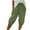 Army Green, variant on Admvng Plus Size Capris for Women Fashion Summer Solid Casual Elastic Waist Shorts with Pockets S-2XL