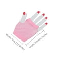 thumbnail image 3 of INSPIRE CHIC Women's Fingerless Mesh 1980s Fancy Dress Party Costume Accessories Fishnet Gloves Short-1Pair Pink, 3 of 5