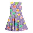 thumbnail image 5 of Cethrio Kids Girls Dresses 2025, Dancewear A-Line Birthday Sleeveless Summer Dresses Purple Size 5-6 T, 5 of 5