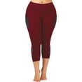 thumbnail image 3 of Zdcdcd Plus Size Leggings Womens Stretch Capri Pants Skinny Sport Yoga Sweatpants, 3 of 5