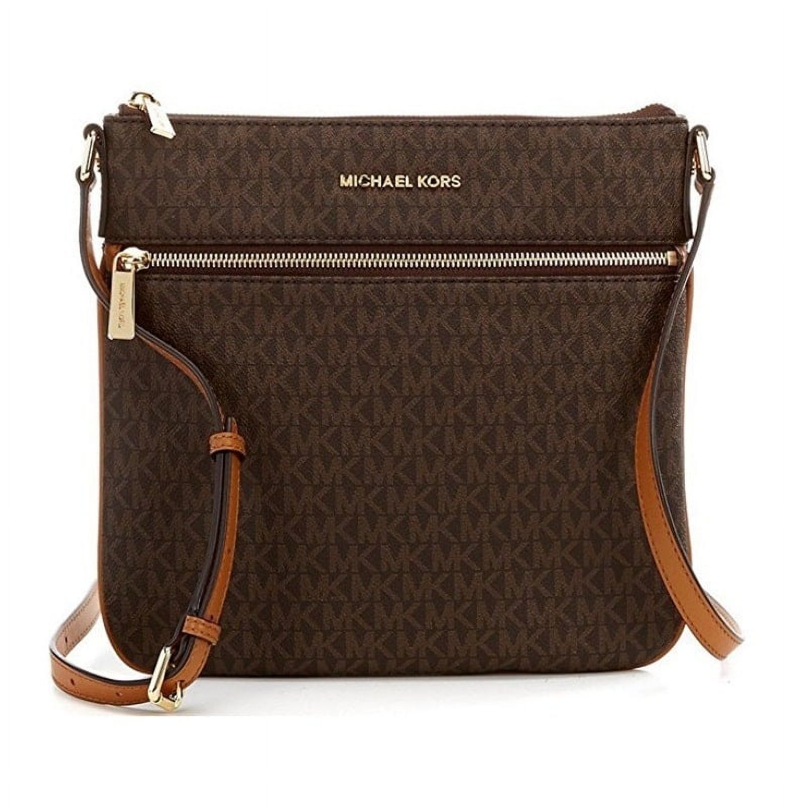 Michael michael kors signature 2025 bedford flat small crossbody