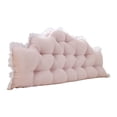 thumbnail image 2 of Bed Reading Pillow with Side Pocket, Supportive Backrest Cushion for Double Bed, Velvet Tufted Headboard Wedge, 39.4x21.7x3.9 Inch., 2 of 8
