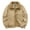 Mens Jackets & Coats Khaki, variant on M-4X Plus Size Jackets Fleece Lined Zip-Up Coats with Pockets and Collared Big & Tall Long Sleeve Solid Color Thicken Warm Work Outerwear Jacket