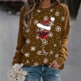 thumbnail image 1 of Rbaofujie Chandails d'Automne pour Femmes Mode de Noël Camouflage Imprimé Col Rond Épaule Manches Longues Chandail en Molleton Hauts Jaune Mode pour Femmes Chandails à Capuchon & Chandails en Molleton, 1 of 4