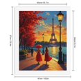 thumbnail image 2 of Paint By Numbers Kit for Adults Beginner - Autumn Stroll Paris Sunset Romance DIY Canvas Painting Kits for Adults, Frameless Paint By Number for Adults for Home Wall Decor 16x20 Inch, 2 of 7