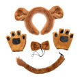thumbnail image 3 of Orejas y cola de animales para mujeres y niñas, disfraz de peluche, diadema para la noche león, 3 of 9