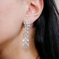 thumbnail image 5 of EOEMY Luxury Wedding Engagement 925 Silver Drop Earring Cubic Zircon Jewelry A Pair, 5 of 5