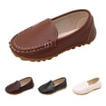 thumbnail image 4 of Toddler Soft Faux Leather Loafers, Breathable Slip‑on Shoes with Non‑slip Rubber Sole Coffee 36, 4 of 7