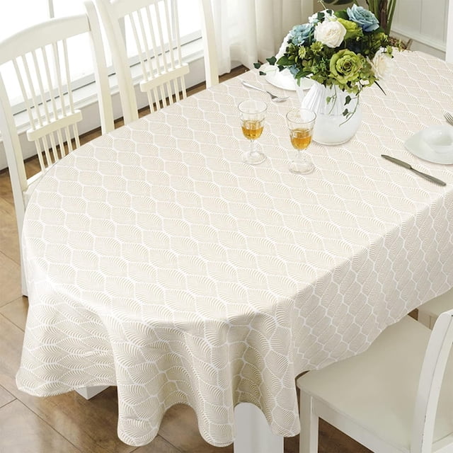 Modern Oval Tablecloth for Oval Table Waterproof Table Cloths for Dining Room Indoor Outdoor Home Decorative Table Cloth-60x102in