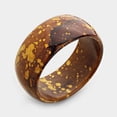 thumbnail image 4 of Brown and matte gold 1 1/2" wide bangle style bracelet 6-7", 4 of 4
