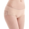 thumbnail image 2 of LIQQY Women's 4 Pack Cotton Mid Rise Full Coverage Lace Hipster Brief Panty Underwear (M, Nude), 2 of 4
