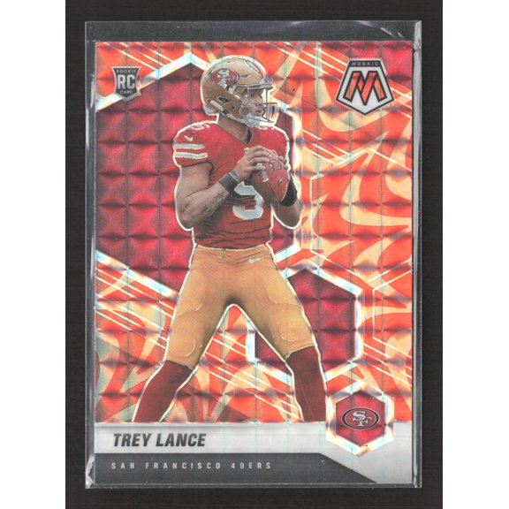 2021 Panini Mosaic Prizm Trey Lance 49ers #303 Red RC Football Card