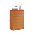 Hodedah 7 Drawer Dresser with Two Locks, Cherry