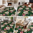 thumbnail image 5 of 5'x8' Area Rugs, Tropical Flower Indoor Outdoor Area Rug for Living Room Bedroom, Green Palm Plants Straw Hat Watercolor Washable Bathroom Rugs Kitchen Floor Carpet Mats Home Decor Aesthetic, 5 of 8