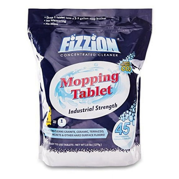Fizzion Drop and Mop Pail Odor and Stain Remover for Pets, 45 TIlets