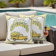 thumbnail image 5 of Outdoor Pillow Covers Pack of 2, Farm Yellow Truck Lemon Fruit Waterproof Throw Pillowcase Cushion Cases, Flower Leaves Buffalo Plaid Decorative Pillow Cover for Couch Sofa Home Bed Patio, 5 of 9