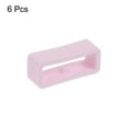 thumbnail image 3 of Uxcell 6pack Watch Strap Loop Fastener Rings 16mm Rubber Watch Holder Keeper Light Pink, 3 of 6