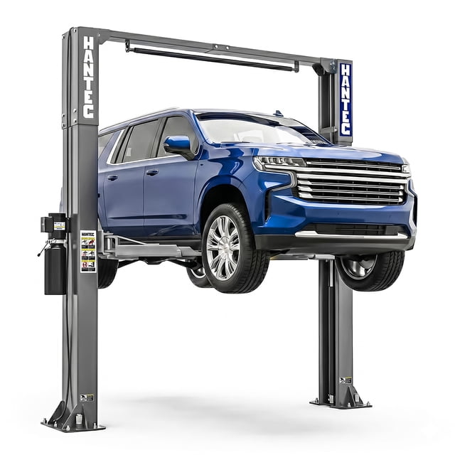 Rampa Hidráulica Automotriz Hantec 2 Postes 10,500 Lbs 110V color Gris