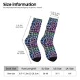 thumbnail image 2 of Honeii Rainbow Animal Skin Print Adult Socks,Crew Socks,Casual Calf Socks,Daily Wear Socks for Men & Women, Perfect for Sports, Casual and Everyday Use, 2 of 6