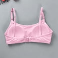 thumbnail image 3 of LIIPEE Girls Underwear Kids Cute Solid Color Spaghetti Straps Button Decoration Soft Seamless Training Bras Fashion Lightweight Breathable Comfortable Daily Bralette,12-16 Years, 3 of 4