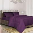 thumbnail image 3 of D.N.G. BEDDINGS Deluxe All Seasons King/Cal King Size 800 Thread Count, Solid Plum Down Alternative 1 Piece Box Design Comforter Set 100% Egyptian Cotton, 3 of 6