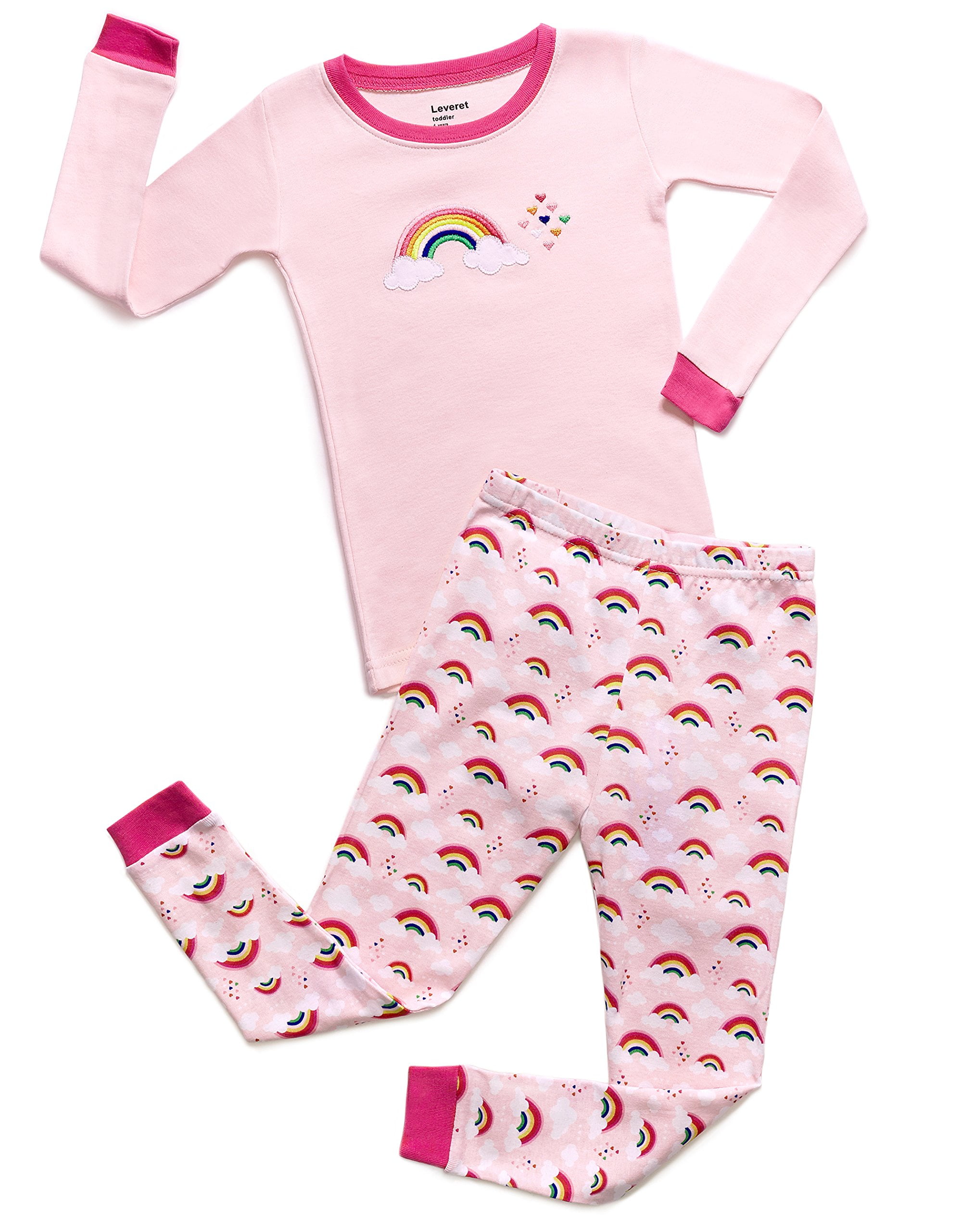 Leveret Leveret Kids & Toddler Horse Bird Girls Pajamas 2 Piece Pjs