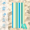 thumbnail image 5 of Guanhe Striped Beach Towel Enlarged Thick Soft Absorbent Men/Women Bathing Swimming Red and White Colorful Striped Bath Towel Photo(29.55x59IN), 5 of 9