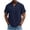 Navy, variant on Chiccall Short Sleeve Mens Shirts Casual Stylish V Neck Button Up T Shirt Summer Beach Vacation Tops