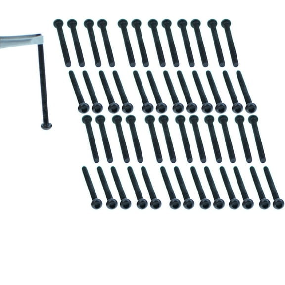 High-Strength Black 10.9 Grade Carbon Steel Round Head Hex Socket Screws M4X12(50pcs)