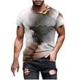 thumbnail image 2 of Qertyioot T-shirt à Manches Courtes Imprimé pour Hommes Col Rond Mode Décontractée Manches Courtes Été Liquidation, 2 of 5
