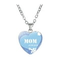 thumbnail image 2 of Latrodar Mother's Letter MOM Heart Pendant Necklace Gemstone Necklace MultiUp to 60% Off, 2 of 2