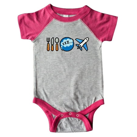 

Inktastic Airplane Eat Sleep Fly Gift Baby Boy or Baby Girl Bodysuit