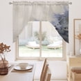 Abstract Swag Curtain Valance for Windows, Ink Painting Mottled ...