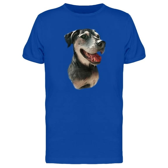 Dog Panting Photo T-Shirt Men -Image by Shutterstock, Male XX-Large
