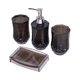 thumbnail image 1 of Juego de accesorios de baño modernos Gloria acrílico negro, 1 of 8