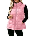 thumbnail image 5 of Edvintorg Women's Winter Waistcoat Sleeveless Zip up Puffer Jacket Lightweight Padded Vest with Pockets Fall Outerwear, 5 of 6
